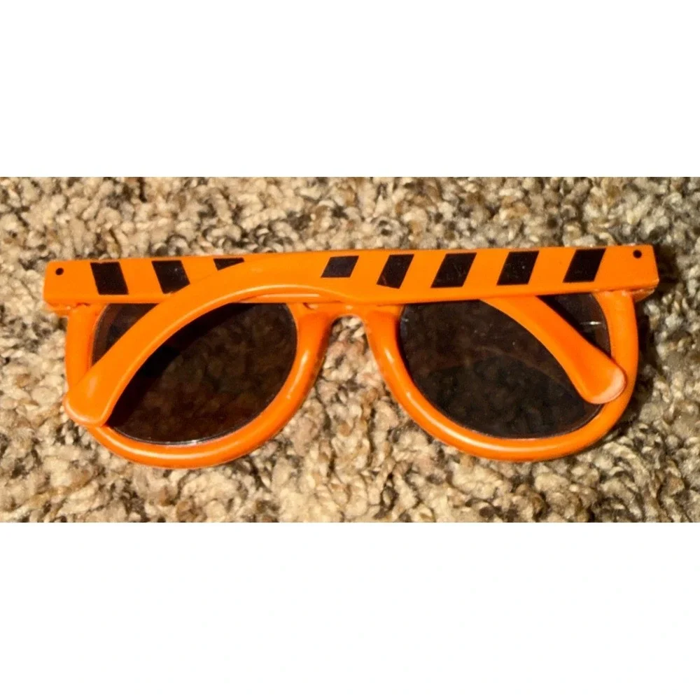 Just One You Orange Shark Pattern Swim Bottoms (Trunks) 18 Months & Sunglasses